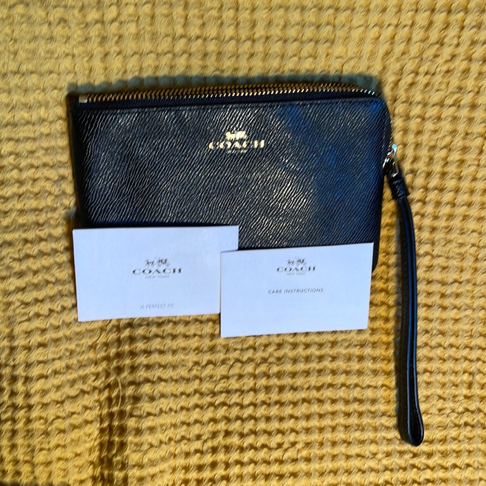 Black coach wristlet